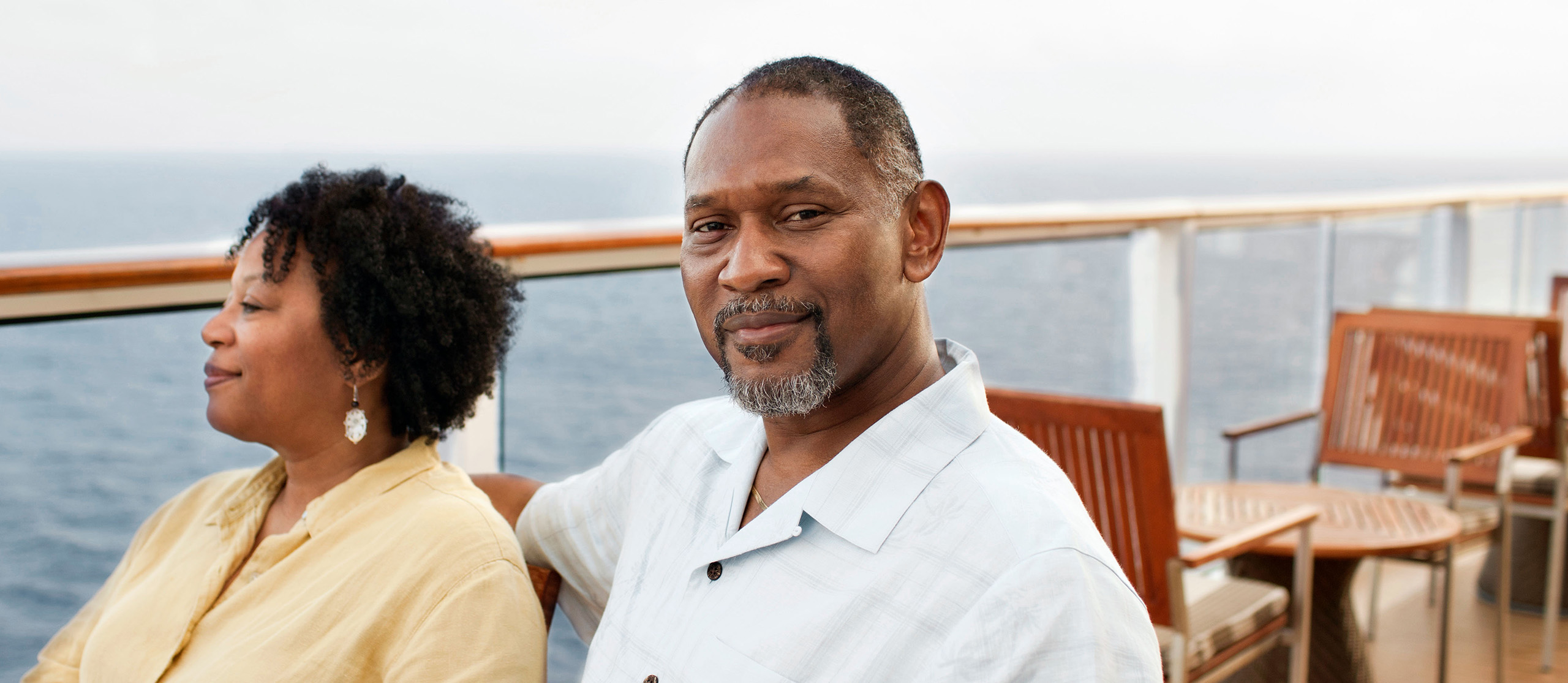 Middle aged man on boat
